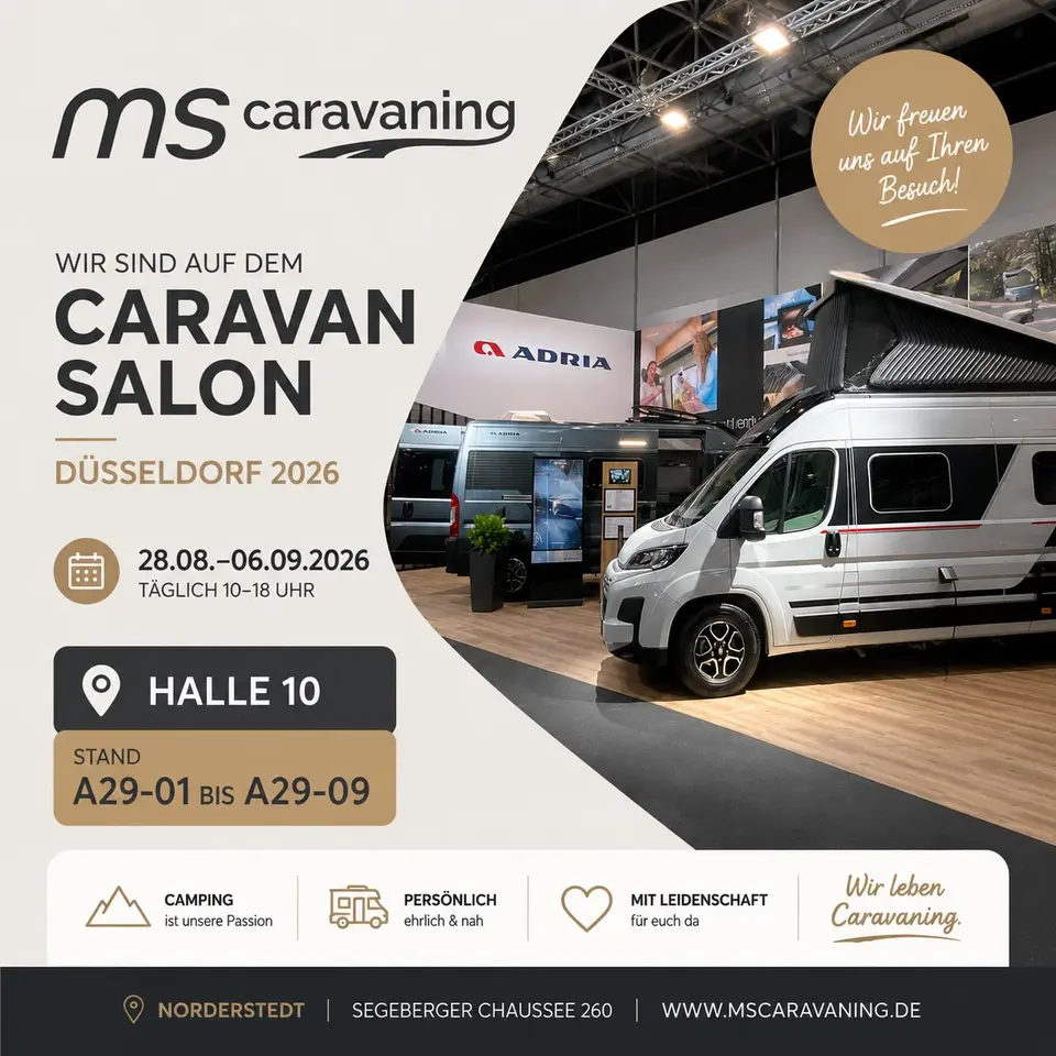 Caravan Salon Düsseldorf 2026 – wir sind dabei!